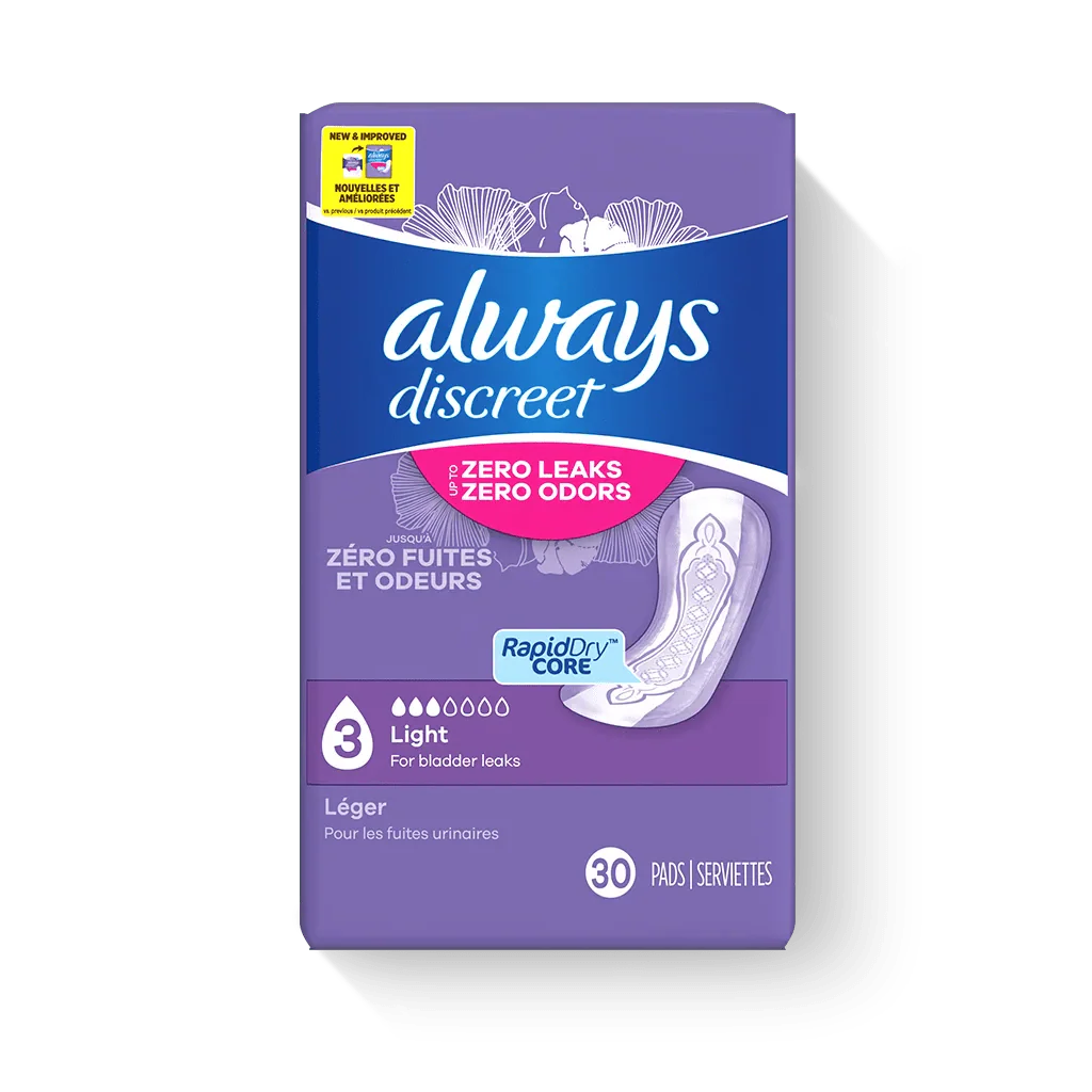 Always Discreet Light Pads, 3 Drops