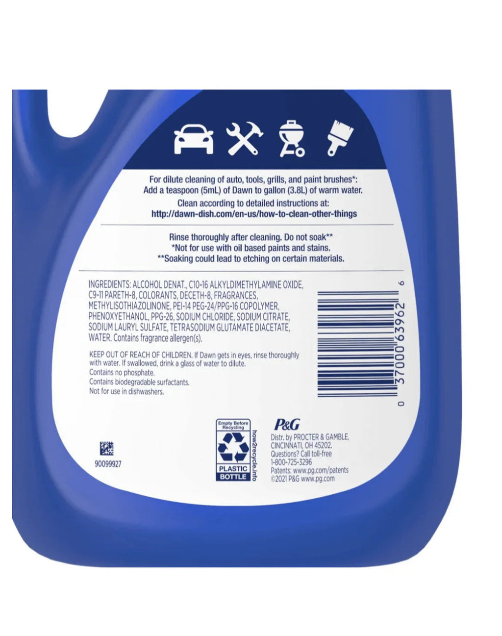 Dawn Platinum Dish Soap - 90 oz Heavy Duty Grease Fighter